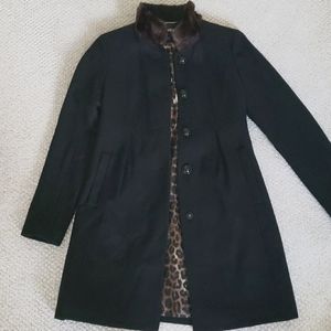 Express coat with fur detail, sz XSmall